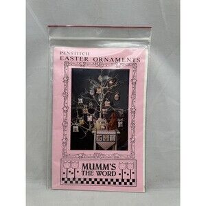 Easter Penstitch Ornaments Mumm's The Word 1989 Pattern Debbie Mumm Applique